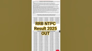 RRB NTPC Graduate Level Result 2025 OUT 🔵 RRB NTPC Graduate Level Result 2025 kaise Dekhe