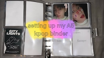 setting up my A5 mini binder | diamondkpopx