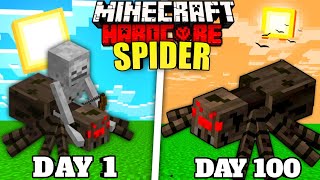 I SURVIVED 100 DAYS AS A SPIDER IN HARDCORE MINECRAFT