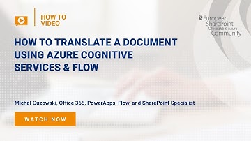 How To Translate a Document Using Azure Cognitive Services & Flow
