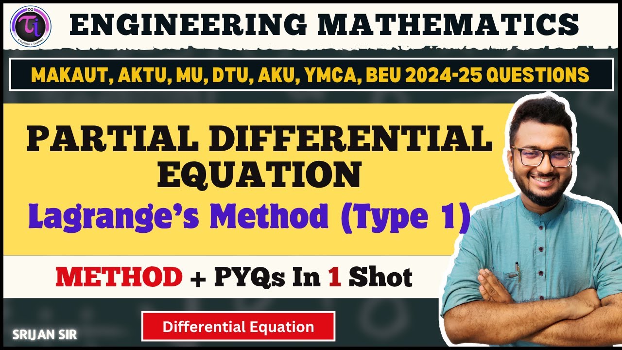 Lagrange's Method | Type 1 | Solution of 1st Order Linear PDE | Partial Differential Equation
