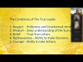 The Conditions of True Leader