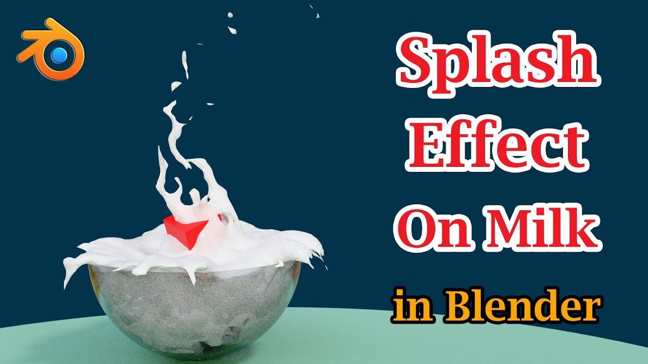 Create Splash Effect Drop Objects Into Fluid Splash On Milk, Water