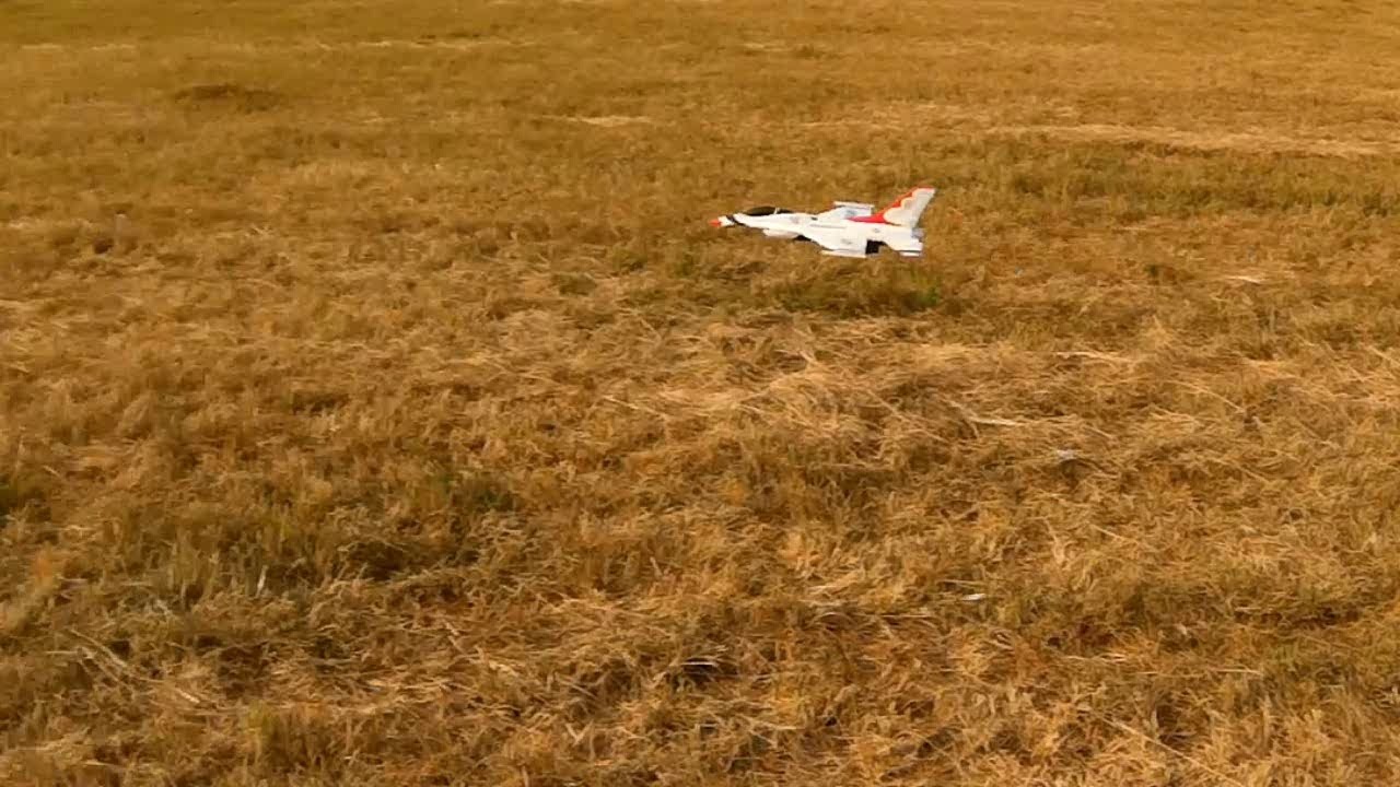 E-Flite UMX F-16 Maiden Day, Flight 3 - 60fps