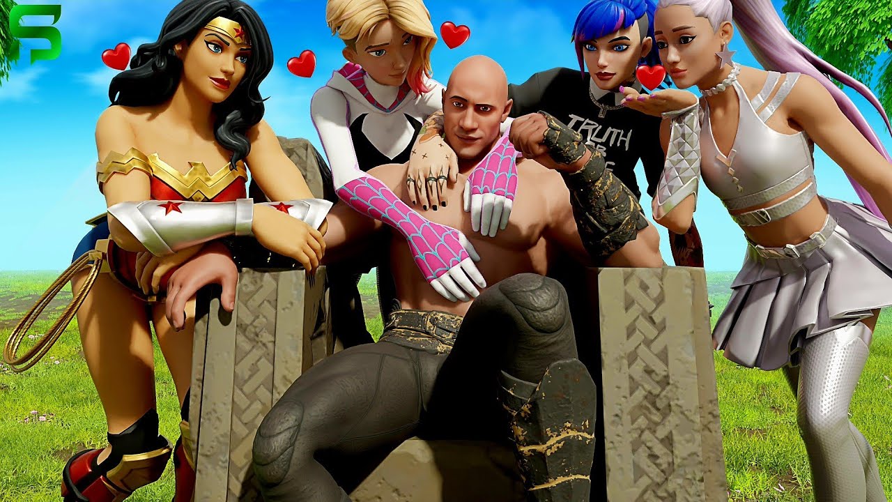 Girls Love to KISS BLACK ADAM.. Fortnite Season 4