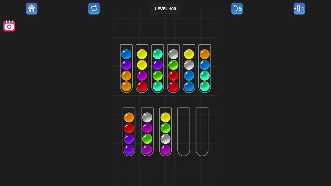 Ball Sort Puzzle - Color Game Level 103 Solution (Android)
