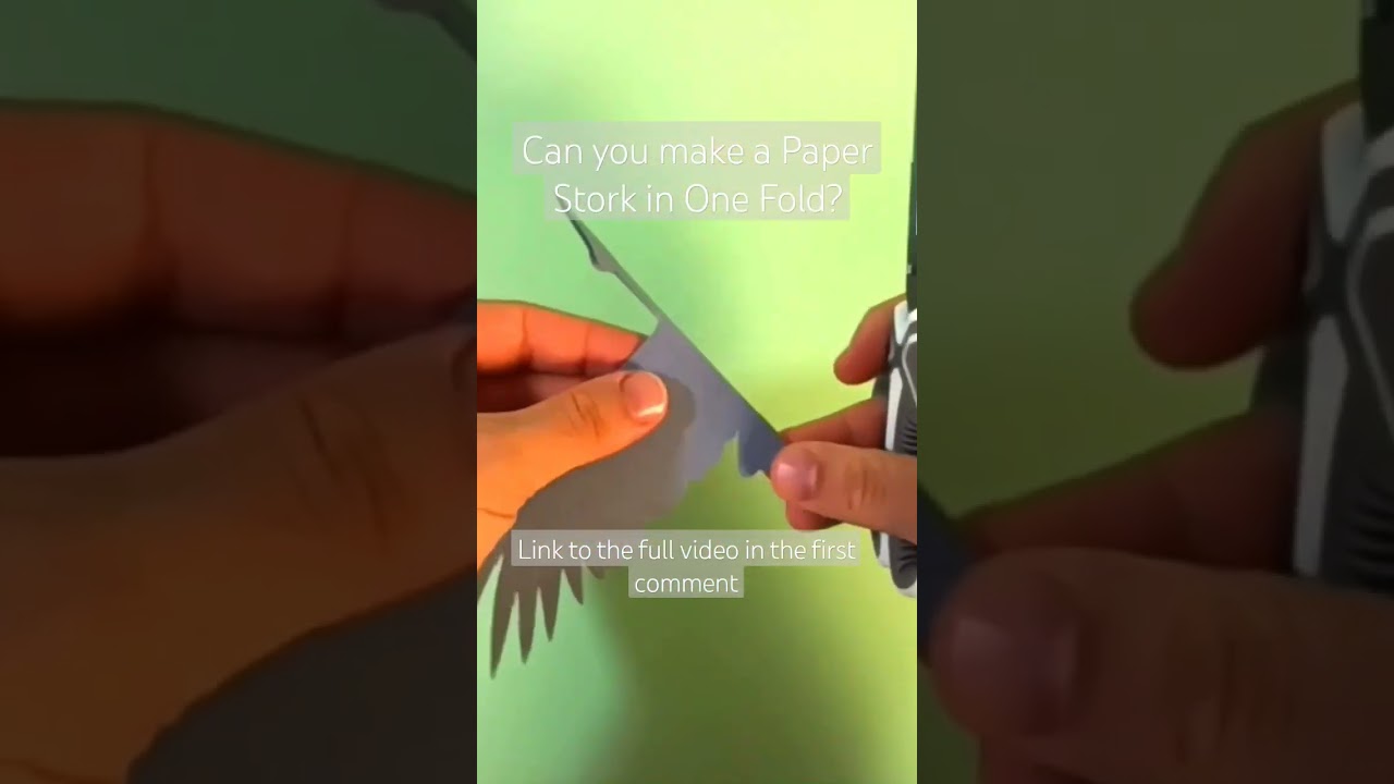 MAKE a STORK PAPERCRAFT in ONE FOLD Paper toy 