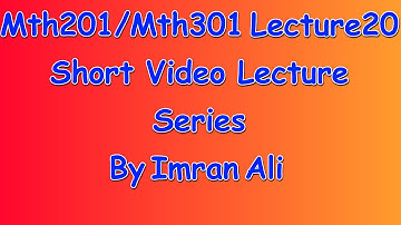 Math201/Math301 short lecture 20| Double Integral For Non Rectangular Region | Mth201/301 Lecture 20