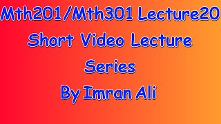 Math201/Math301 short lecture 20| Double Integral For Non Rectangular Region | Mth201/301 Lecture 20