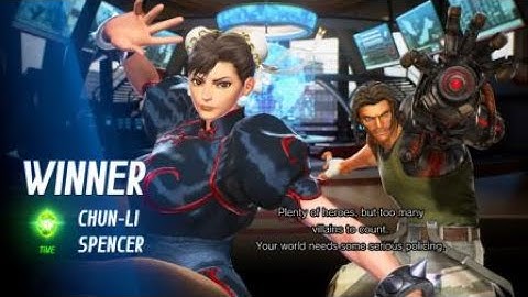 MARVEL VS. CAPCOM: INFINITE Chun Li and Spencer Vs. Captain Marvel and Gamora