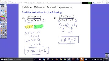 Undefined Values in Rational Expressions