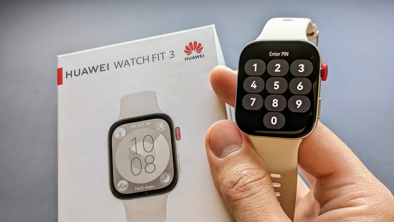 Set PIN Lock Screen Security on Huawei Watch Fit 3 - YouTube