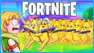 We made a giant banana army in Fortnite... (Probably Gonna Get BANNED)