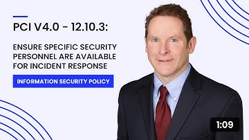 PCI v4.0 - 12.10.3: Ensure Specific Security Personnel Are Available for Incident Response