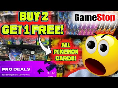 GO TO GAMESTOP NOW! BUY 2 GET 1 FREE ON ALL POKEMON CARDS! (PRO MEMBERS  ONLY) Pokemon Card Hunt! - YouTube