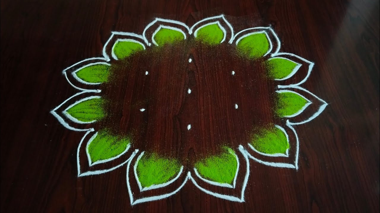 2 beautiful rangoli designs for shivratri (5×3) dot's....