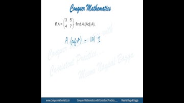 Finding the value of A(adjoint A) for a square matrix A - Determinants -  Class12 Mathematics