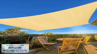 Artpuch 12'x12' Sand Sun Shade Sail Curved Commercial Outdoor Shade Cover Cream Review