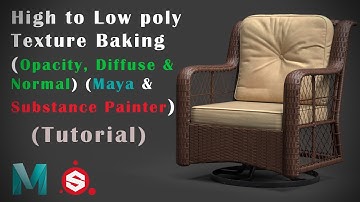 High to Low poly Texture Baking (Maya & Substance Painter)