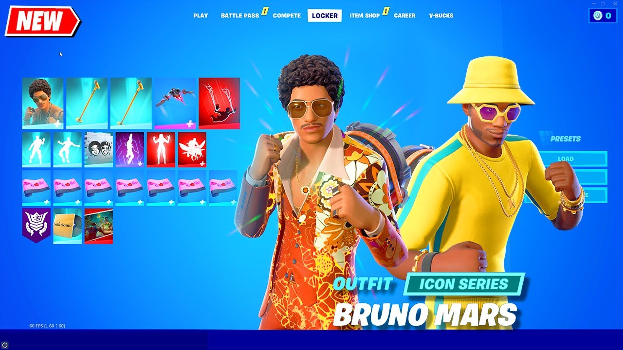 Fornite traz Bruno Mars e Anderson Paak. ao game com skins e mais itens