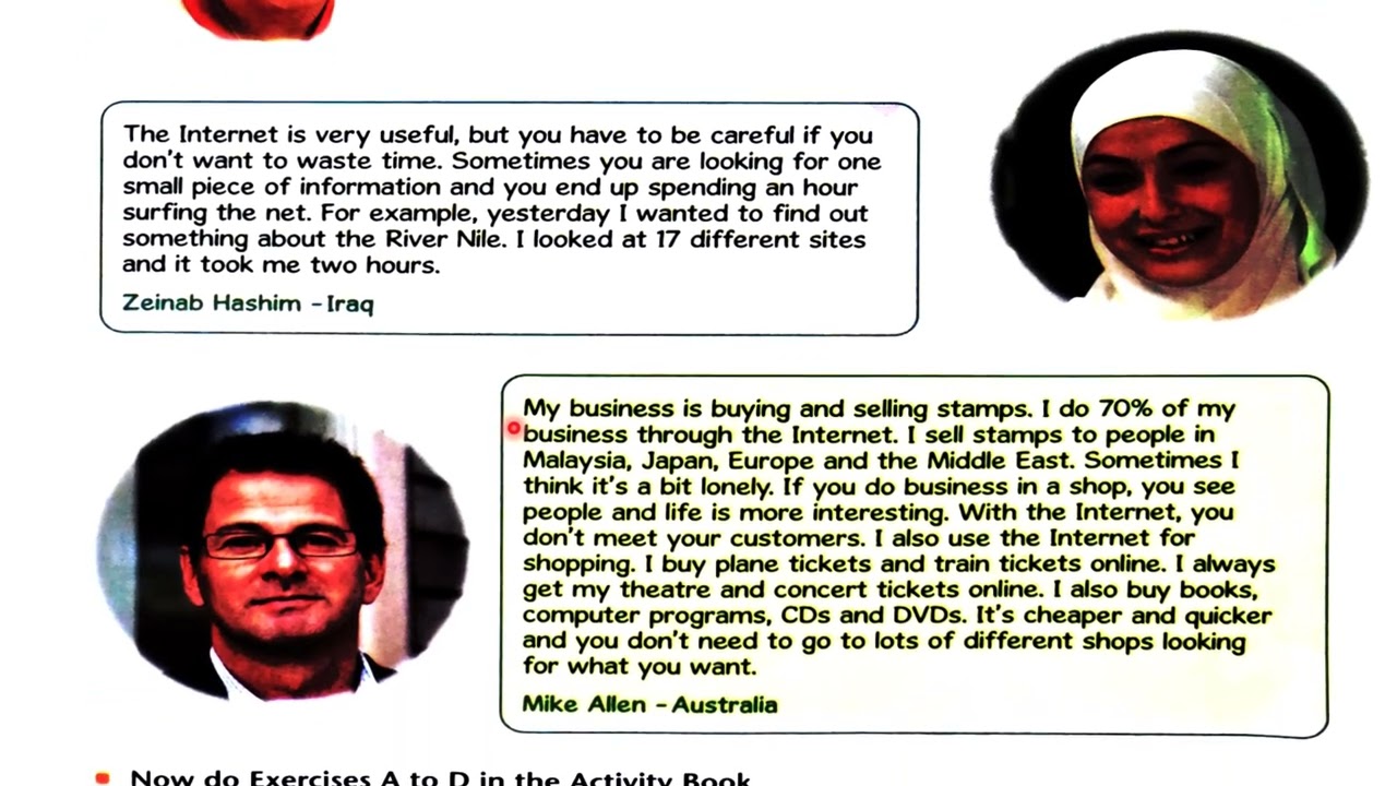 صفحة 26 و 27 انكليزي خامس اعدادي قطعة الانترنت ج 2 2025