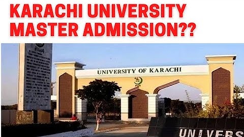 University of Karachi Master Admission-Karachi University Master Admission-