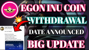 Eagle Network Redeem Date।Eagle Network Egon Pay।Eagle Network blockchain Mainnet ।Egon inu withdraw