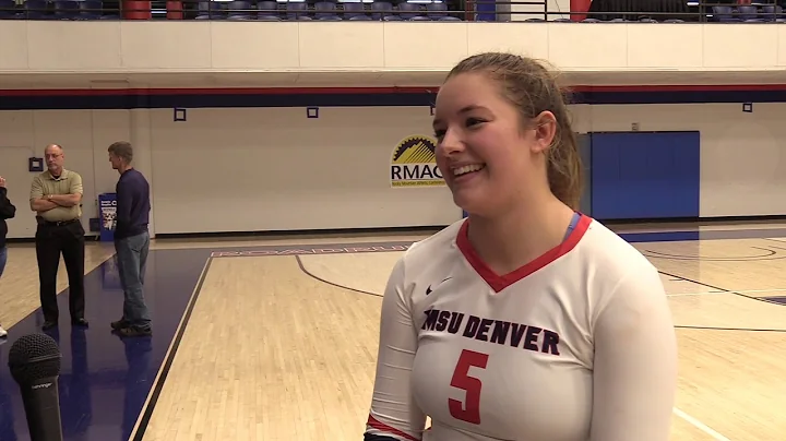 Volleyball Interviews after South Dakota Mines Win