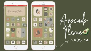 How to Customize App Icons & Widget on iPhone iOS 14 | Avocado Theme Homescreen 🥑🤎 screenshot 2