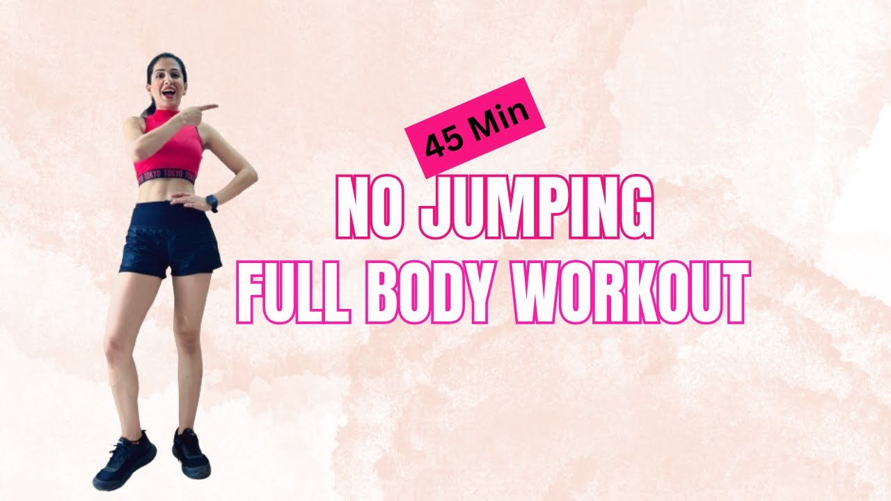 45 MIN HIIT Workout - No Jumping -Home Workout - Full Body Low Impact ...