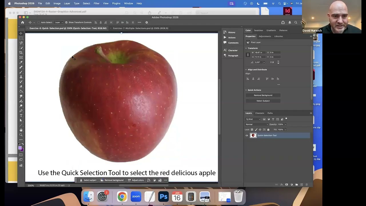 Photoshop Magic Wand Quick Selection