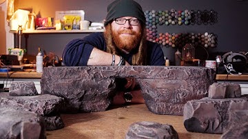 DESERT TERRAIN - Making A TABLE OF TERRAIN From JUNK And Recycled Materials.