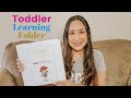 Toddler learning folder  preschool at home