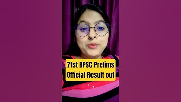 71st BPSC official Result out  #71stbpscprelims #bpscresult #bpsc71st #shortsfeed #studyiq #shorts