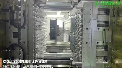 24000 + per hr 500ml bottle preform   China sunbun little high speed PET injection molding machine