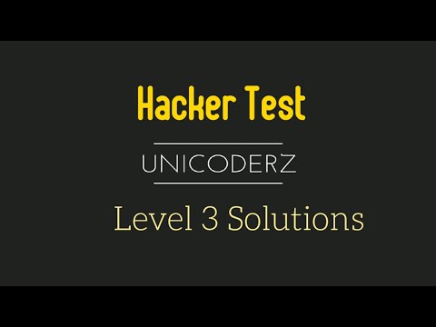 Level 3 Hacker Test