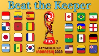 U-17 World Cup Indonesia 2023 - Beat the Keeper | Marble Race