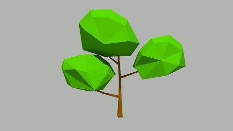 3d modeling low poly tree Version 1st (Autodesk Maya Tutorial)