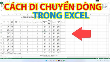Cách Di Chuyển Dòng Trong Excel