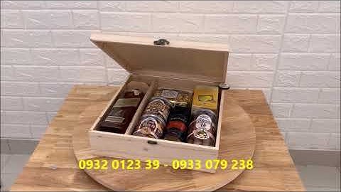 Hộp quà tết gỗ cao cấp Gold label