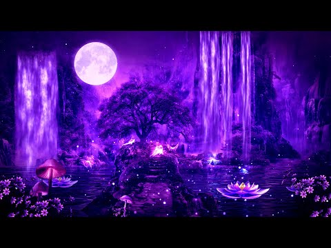 Magical Night 💜 Calming Sleep Music ★ Fall Into Deep Sleep Fast & Easy