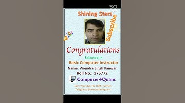 basic computer instructor selected candidates #computerinstructor