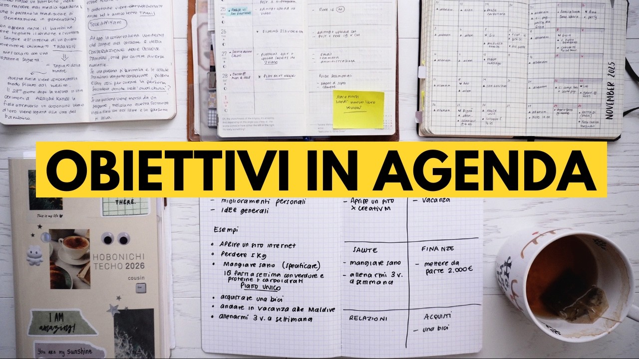 Come organizzare gli obiettivi nell'agenda? Il METODO che Funziona!