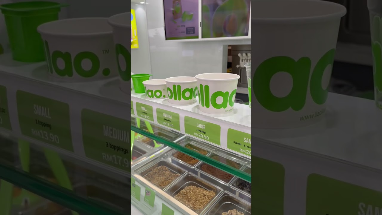 llaollao yogurt ice-cream sizes and prices in Malaysia
