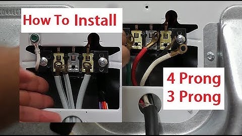 How To Install  4 Prong and 3 Prong Dryer Cord