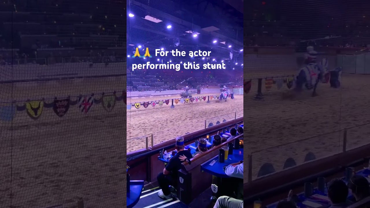 A actor was  injured performing this stunt at Medieval Times California