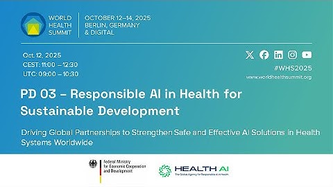 Responsible AI in Health for Sustainable Development | PD 03