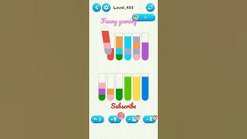 water sort puzzle game level 489 #numpuz #androidgames #alllevel #watergame #funnygaming #shorts