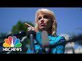 Kellyanne Conway asks a reporter ‘What’s your ethnicity?’ during press conference about Trump’s racist tweets.