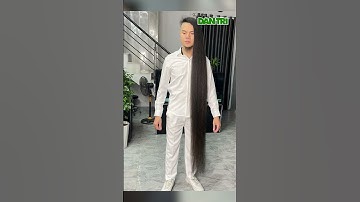 Chàng trai ở Hải Dương tóc dài 1,7m, mỗi ngày dành 1 tiếng gội đầu| #shorts